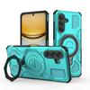 KEYSION Shockproof Magnetic Case for Samsung A57 5G A37 Silicone+PC Upright Live Metal Ring Stand Phone Back Cover for Galaxy A17 4G 5G
