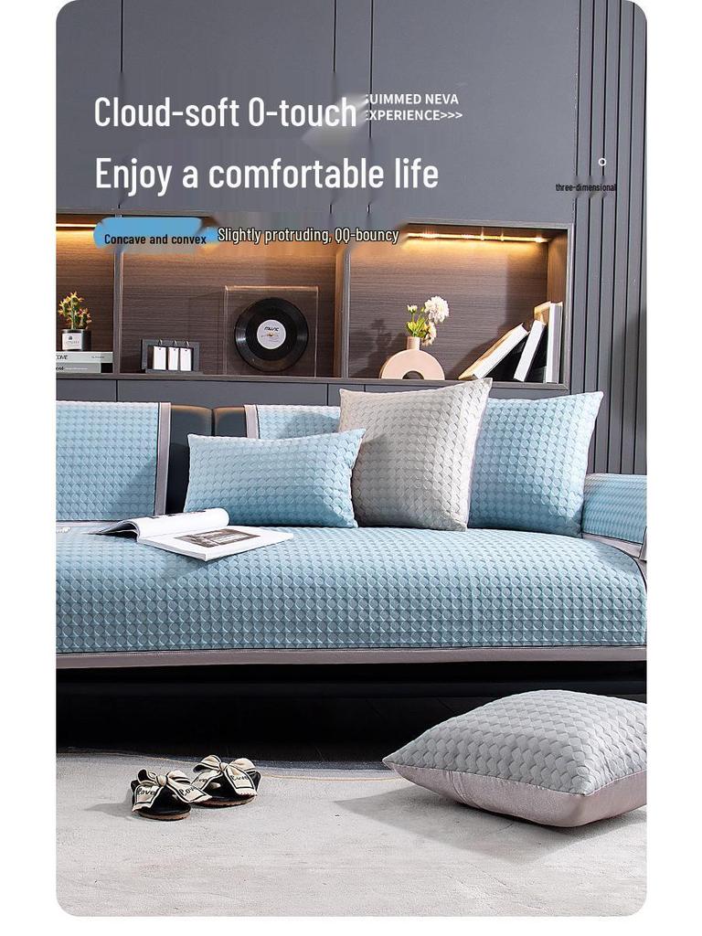 2025 Cool Feel Ice Silk Rattan Sofa Cushion – Non-Slip, Summer Style