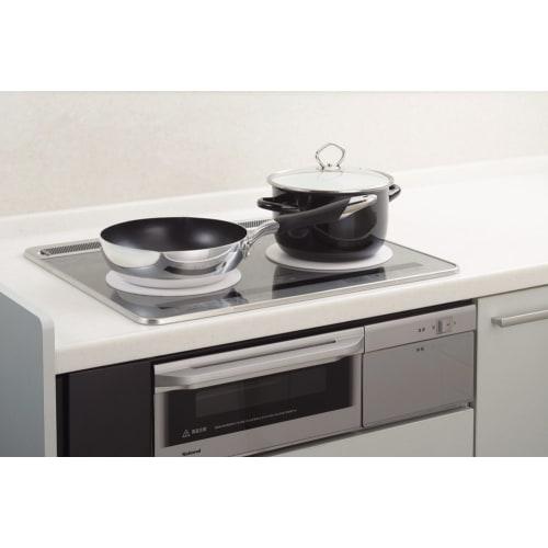 PEARL METAL IH Anti-Scorch Glass Plate, 220mm, White, H-9350