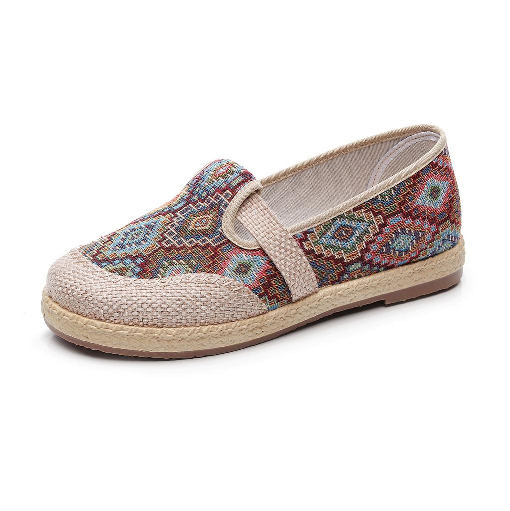 Customized cloth shoes women's shoes casual single shoes women's canvas shoes lazy fisherman shoes middle-aged and elderly mother shoes one pedal