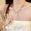 Autumn and Winter French Niche Pearl Necklace Light Luxury Lace Atmosphere Premium Multi-layer Fringed Neck Chain Collarbone Chain Accessories