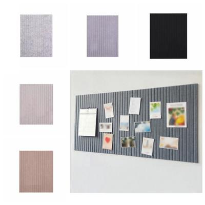 Self Adhesive Felt Wall Stickers Board Solid Color Thickened Photo Wall Art 40*60cm Stripe Pattern Message Display Board