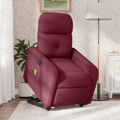 Vidaxl Lift-Up Massage Chair, Electric, Reclining, Red