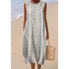 Summer new sleeveless pocket casual printing temperament long dress dress slim dress