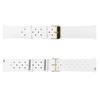 ERBORD Universal Silicone Strap 20mm, Tropic, White / Gold Buckle