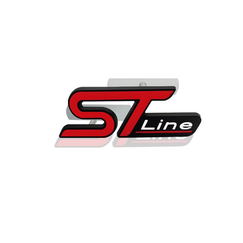 3D ST LINE Grille Emblem METAL Rear Trunk Car Badge sticker For Ford Focus x 2 3 FIESTA Kuga ESCAPE Vignale Mondeo EcoBoost