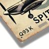 Metal Poster Wall Art Spitfire P-93K MkI Airplane Retro Aviation Garage Decor