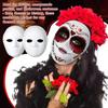 1/8pcs DIY White Masks Halloween Paper Mache Full Face Paintable Cosplay Craft Party Supplies Unisex Face Cover Costume Prop