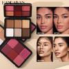 12-Color Blush & Contour Palette: Handaiyan All-in-One Matte & Cream Highlight with Iron Box