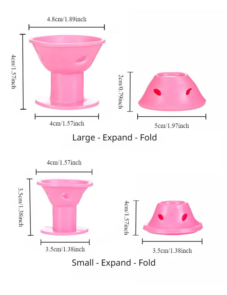 10/20PCS Pink Silicone Curlers Heatless Sleeping Bangs Roll Mushroom Bell Curlers Curly Hair Tubes For Women Girls Hair Curler