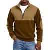 Herre Colorblock Halv Glidelås Ståkrage Genser Herre Sport Stor Størrelse Casual Ståkrage Genser