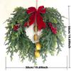 Festive Wreath Holiday Wreath Festive Christmas Pine Wreath with Bell Bow for Front Door Mantel Decor for Holiday for Christmas