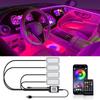 Neon LED Car Interior Ambient Foot Strip Light Accessories Back Light Remote App Music Control Auto Decorative Atmosphere Lamp