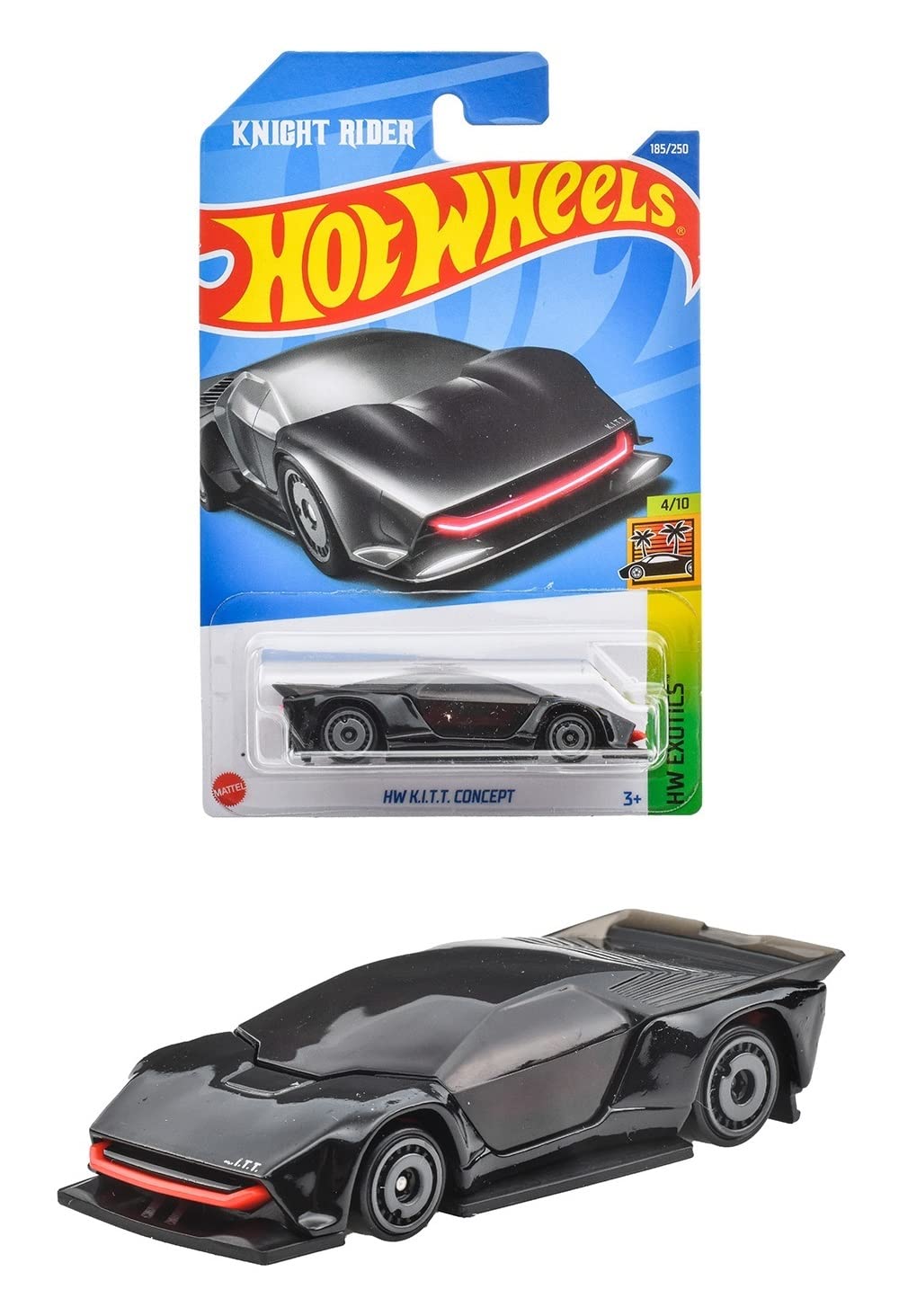 

Hot Wheels Basic Car Concept несколько лет назад и HHF44 Black KITT [3 up] 1/64 чёрный