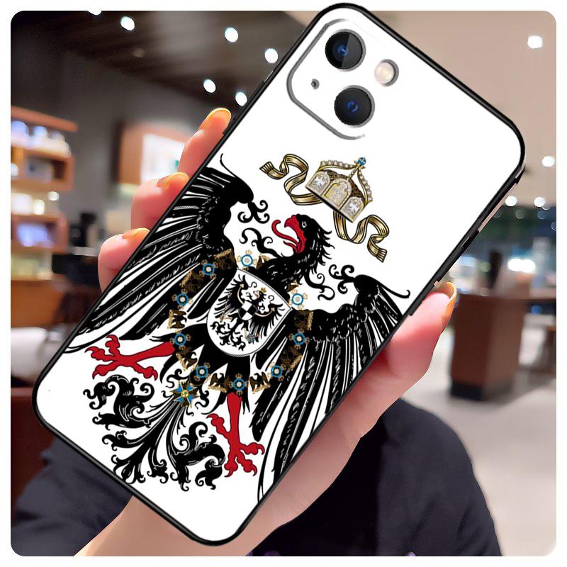 Deutschland Flagge Emblem Hülle Für iPhone 16 13 14 11 12 15 Pro Max X XR XS Max Plus 14 Plus Rückseite