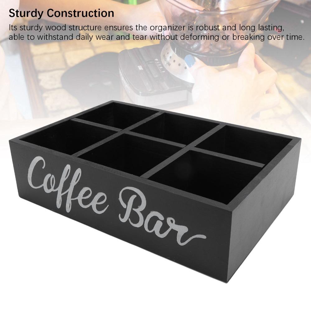 11,7x8x3,2 Zoll Größe Kaffeebar-Organizer Holzmaterial Kaffeekapselhalter Küchenaufbewahrung