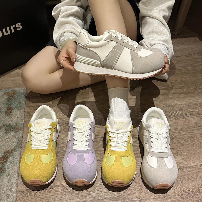 Women's Shoes Platform German Training Shoes 2025 Spring New Ugly Cute Big Head Soft Sole Forrest Gump Shoes Women's Casual Sports Shoes