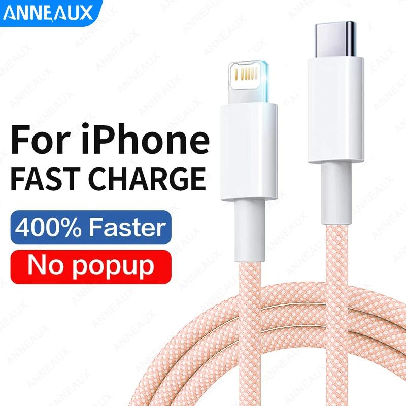 

20 Вт плетеный кабель для быстрой зарядки для Apple iPhone 14 13 12 11 Pro Max USB C кабель для 13 12 Mini 14 Plus аксессуары зарядное устройство провод 2m