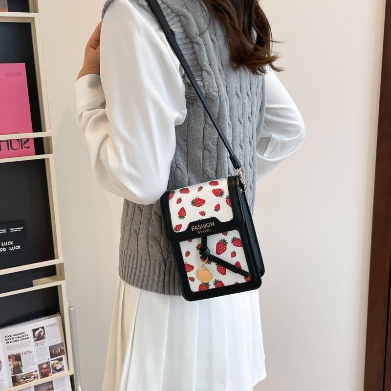 Niche design cherry small square bag new women's bag fashionable versatile popular small square bag shoulder bag messenger bag