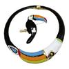 Collier avec pendentif perroquets émaillés colorés Bijoux de mode Broche élégante perroquet pour femmes et filles Design d'oiseaux tropicaux