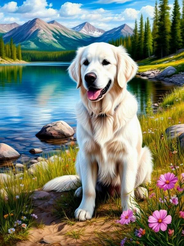 Diamant Schilderij Tijger Hond Wasbeer Diy Volledig Vierkant Rond Boor Strass Borduurwerk Verkoop Dieren Huis Landschap Mozaïek Kruissteek Kits