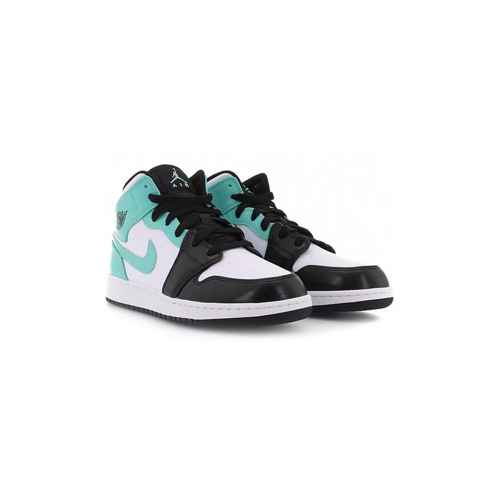 Air Jordan 1 Mid GS Tropical Twist White Black Green 554725-132