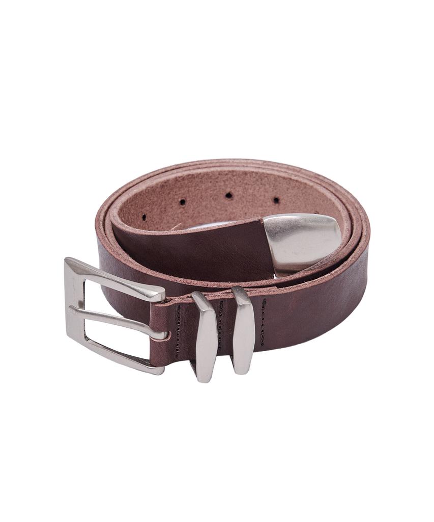 Akesi Dual Square Leather Belt_Brown
