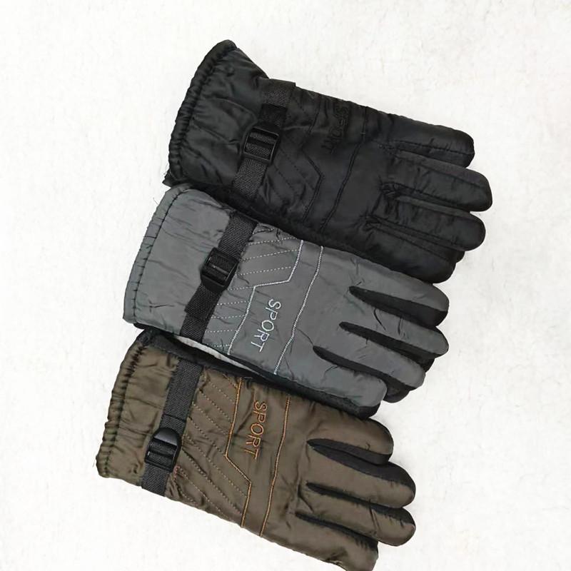 Outdoor Adult Warm Gloves Winter 2 Cotton Fleece Gloves Ski Motorcycle Riding