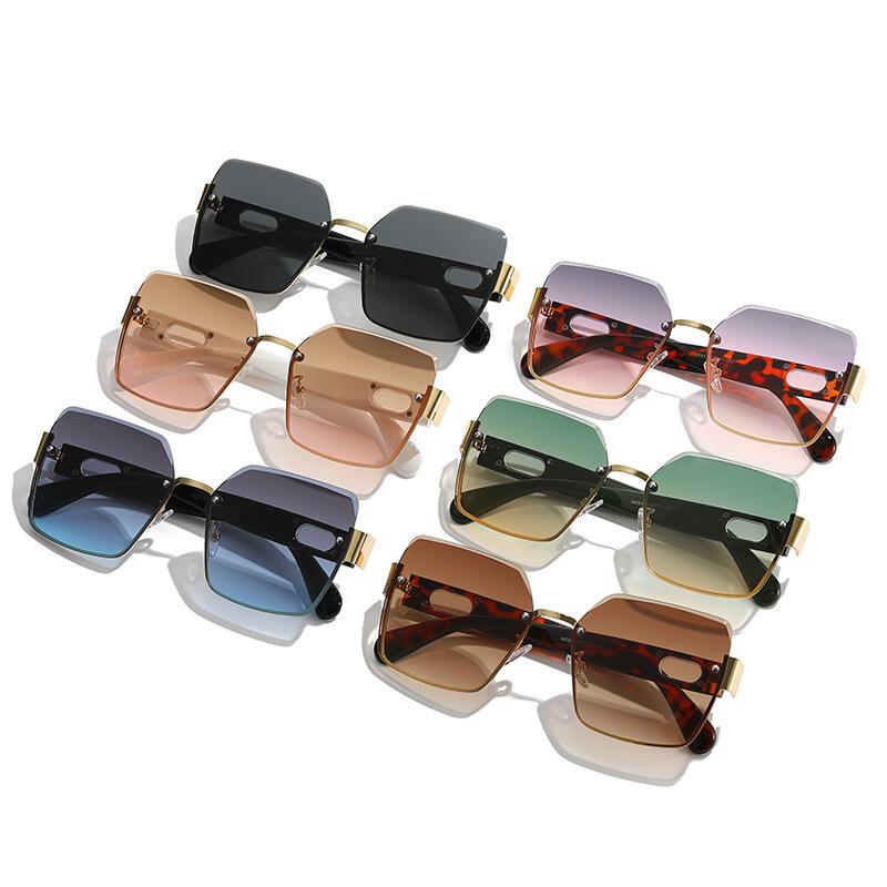 Square Sunglasses, Rimless Glasses Of The Same Style, Colorful Sunglasses Uv400.