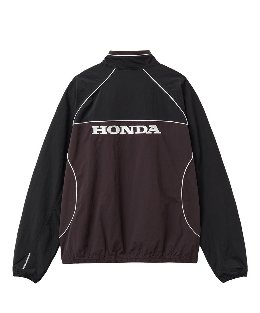 Phyps Motorcycle Nylon Vintage Color Block Track Jacket Red