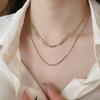 Sweater Chains Cross Necklace Cross Metal Clavicle Chain Fashion Double Layer Choker  Women Gifts