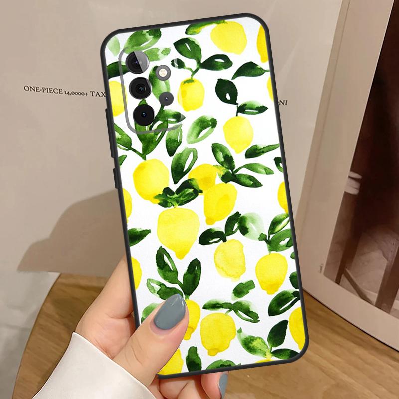 Summer Fruit Lemon Case For Samsung Galaxy A15 A16 A17 A26 A36 A56 A55 A35 A52 A32 A12 A53 A33 A13 A14 A34 A54