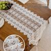 Vintage French Lace Table Runner - Elegant Retro Dining & Sideboard Mat