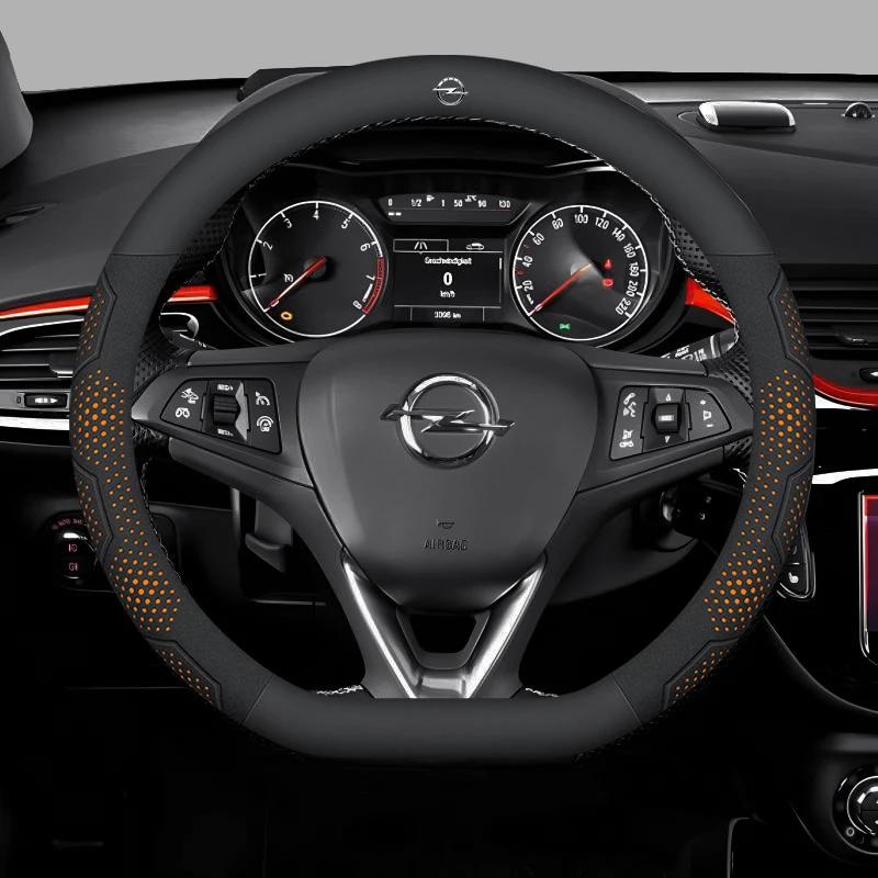 Car Steering Wheel Cover For Opel OPCline Astra Corsa Grandland Insignia Mokka Vectra GTC Tigra Vivaro Zafira Auto Accessories