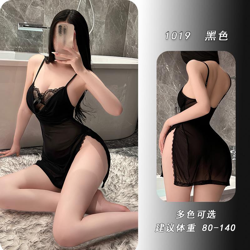 Sexy plus size perspective dating robe sexy sex pajamas pure perspective lace nightdress flirting sex underwear