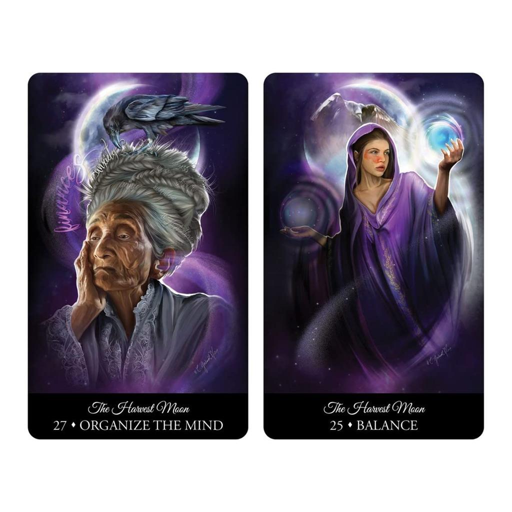 Kancharo 39-Card Oracle Card Set, Tarot Card Reading [The Witching Hour Oracle], Includes Japanese Oracle Card Basic Instructions & Pouch (Authentic)