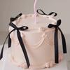 Modelo de Bolo de Aniversário de Simulação 6 Polegadas / 15cm Estilo Ballet Fada Fita Laço em Forma de Creme Adereço para Foto Decoração de Restaurante Exibição
