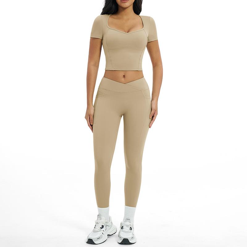 JYL Spring Yoga Set Tight Naked Casual Running Outfit L фиолетовый веселостью