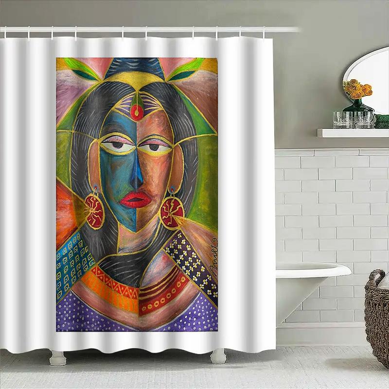 Badezimmer Duschvorhang Vintage Blumenmuster Wasserdichtes Gewebe Dekor Modernes Bauernhaus Rustikal Heimtextil Waschbar