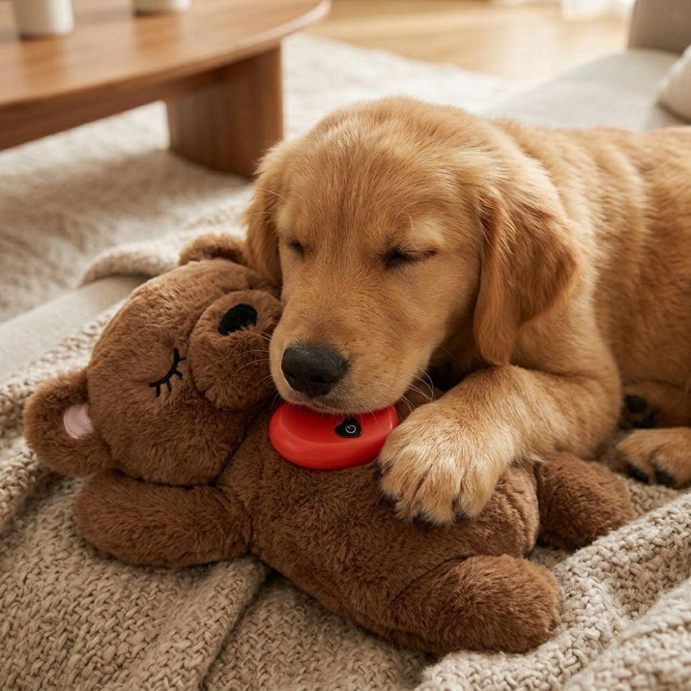 Aiuto per il Sonno Cane Sollievo Ansia Cuscino Peluche Morbido Battito Cardiaco Cucciolo Peluche Casa Sonno