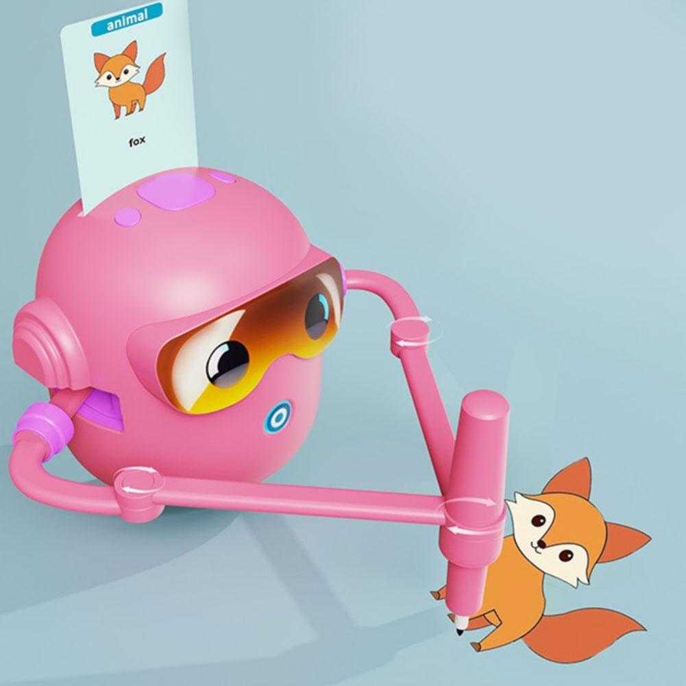 Kids Drawing Robot Early Educational Toys with 100 Cards Preschool Learning Activities Birthday Christmas Gifts for Boys Girls