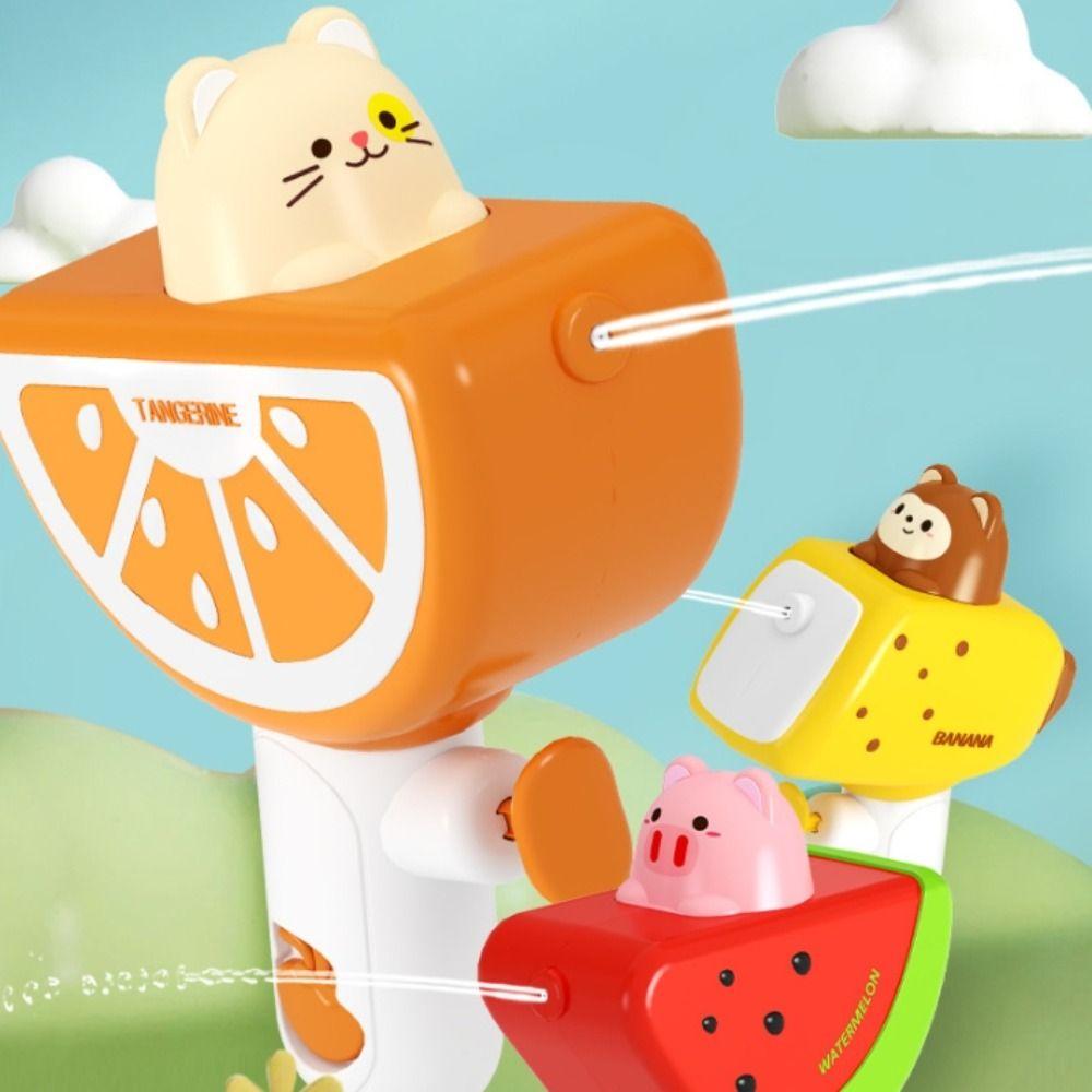 Animal Design Orange Bath Fountain Toy Press Type Water-Sprinkling Festival Sprinkler  Summer