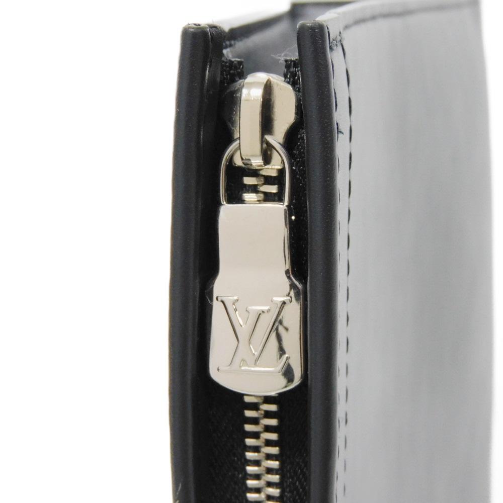 Used 12564 Voyage MM Pochette M81326 7931 LV logo black business bag with RFID IC chip epi noir men's from Japan