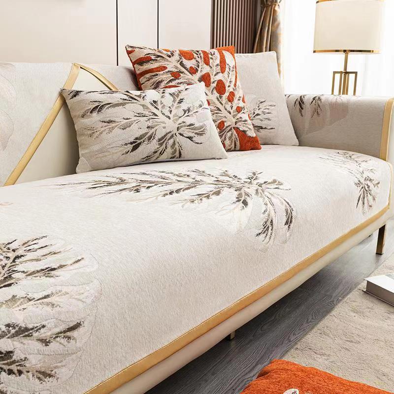 Nový Černý Polštář na Pohovku Potah na Gauč Pastorační Styl Univerzální pro Čtyři Roční Období Protiskluzová Látka Potah Ručník na Pohovku