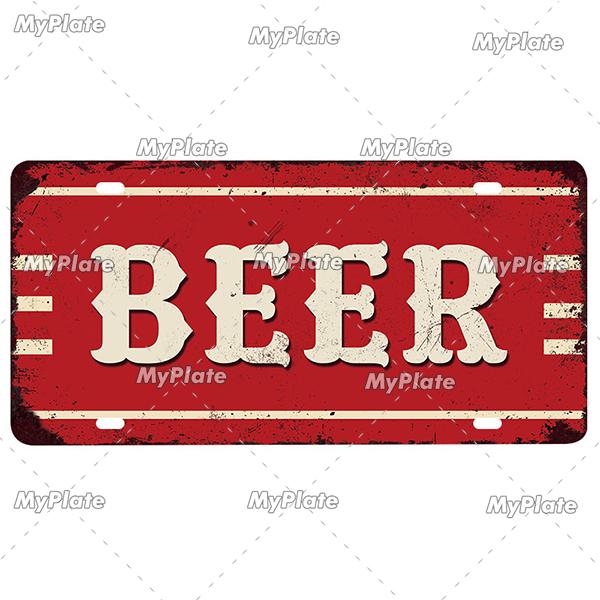 Bar Zeichen Nummernschild Bier Metall Zeichen Zinn Zeichen Vintage Dekor Zimmer Dekor Metall Plaque Mann Höhle Tiki Bar Zeichen wohnkultur