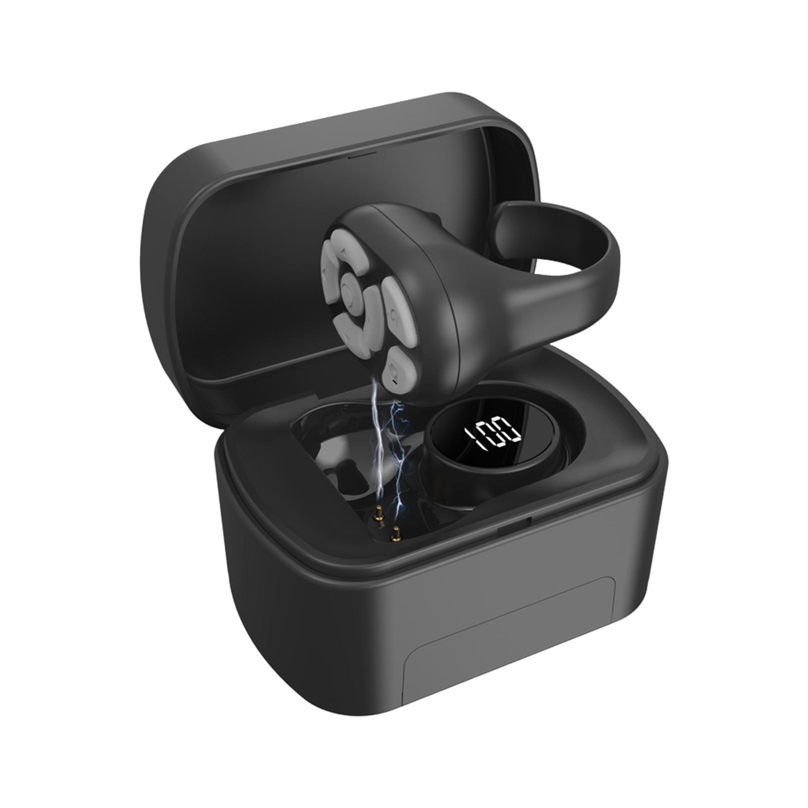 

Беспроводной Bluetooth кольцо-пульт дистанционного управления кончиком пальца для селфи и видео для пролистывания страниц и просмотра для iOS Android чёрный