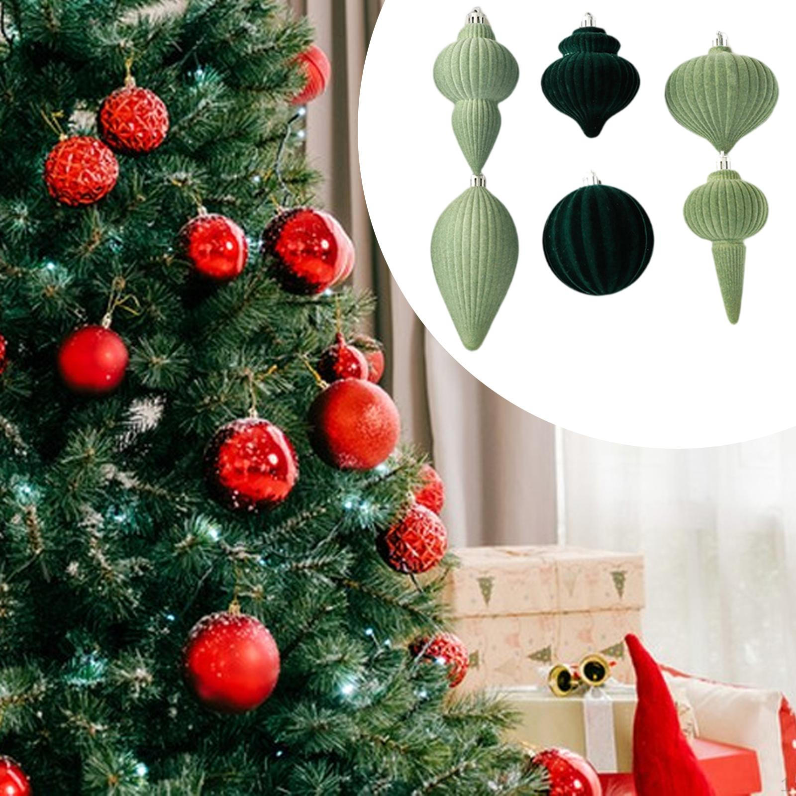 

Velvet Christmas Ornaments Set Flocked Hanging Baubles Home Decor,Christmas Tree Decor,Decorative
