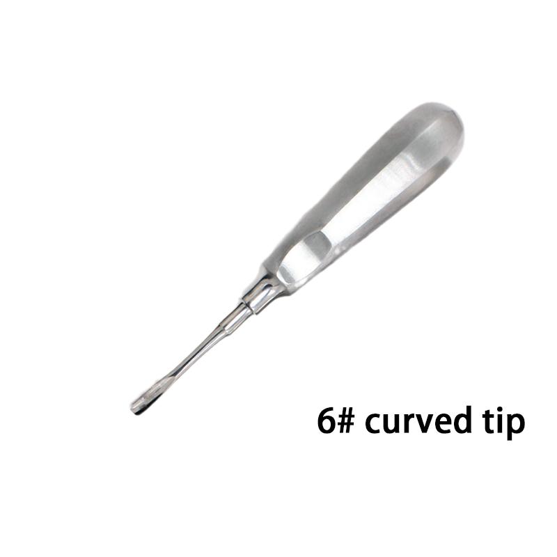 1Pc Dental Extraction Elevator Stainless Steel Tooth Dentist Tool Stright Curved Root Elevator Minimally Invasive Dentistry Tool