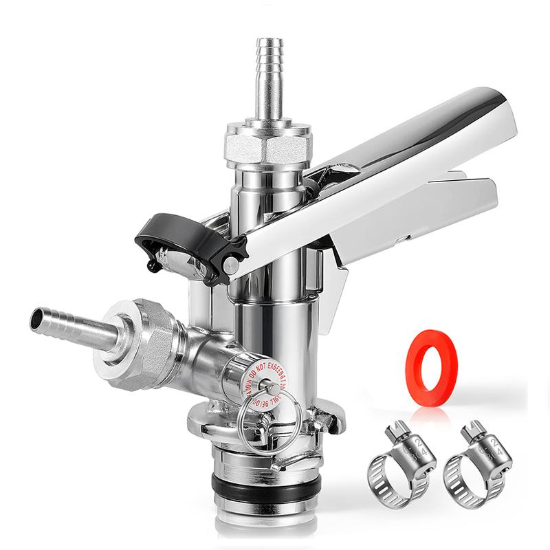 U System Keg Coupler, Draft Beer Keg Tap Coupler U Type Dispenser, Brewing Sankey Kegerator For Creamy Stouts