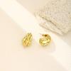 Metal Wind Light Luxury Earrings Trendy Retro Temperament Stainless Steel Geometric Stud Earrings Women'S Exaggerated Niche Earrings